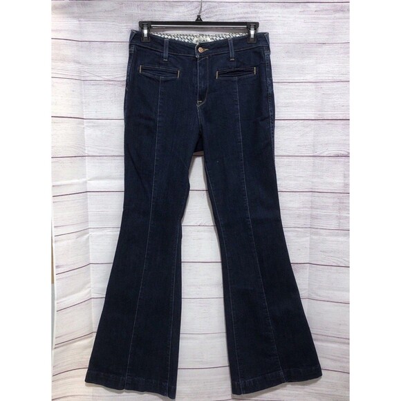 ARIAT R.E.A.L High Rise ALEXA  Flare Jeans Dk Wash 10041112 EUC 32 X 34.5 32L - Picture 1 of 7